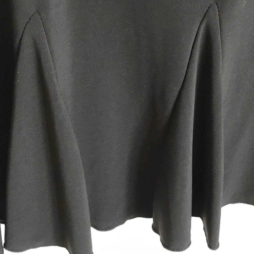 SUSAN LAWRENCE Black Midi Skirt Flounce Ruffle Women’s Size XL